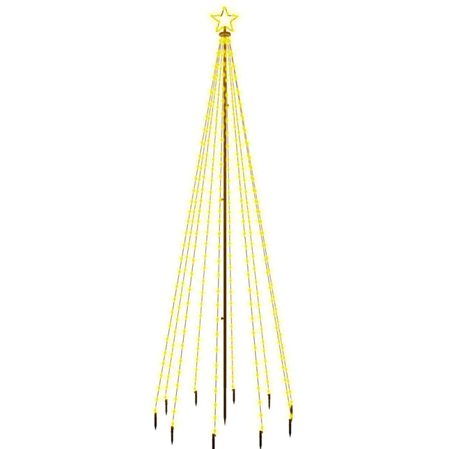 juletræ med spyd 310 LED'er 300 cm varmt hvidt lys