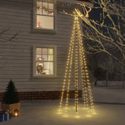 juletræ med spyd 310 LED'er 300 cm varmt hvidt lys