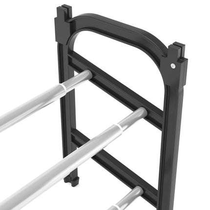 justerbar skoreol med 2 hylder 119x24x37 cm