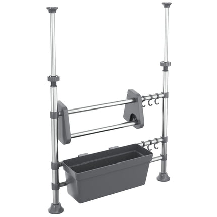justerbart køkkenstativ aluminium