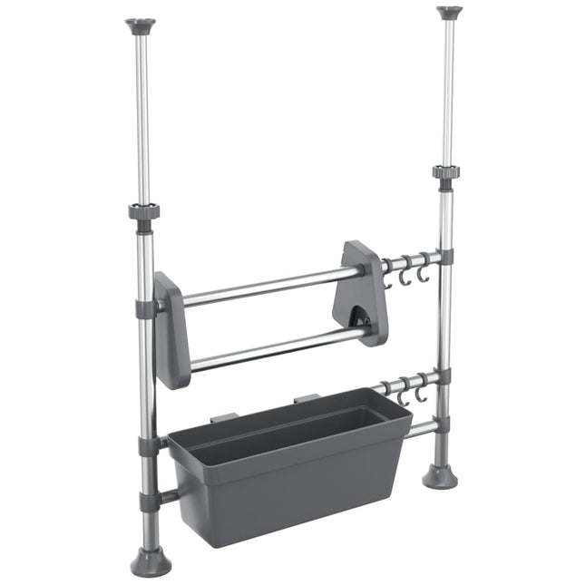 justerbart køkkenstativ aluminium