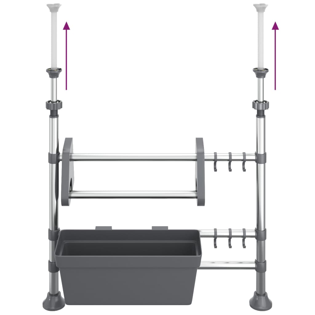 justerbart køkkenstativ aluminium