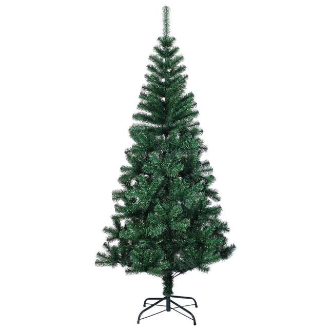 kunstigt juletræ med farverige grene 120 cm PVC grøn