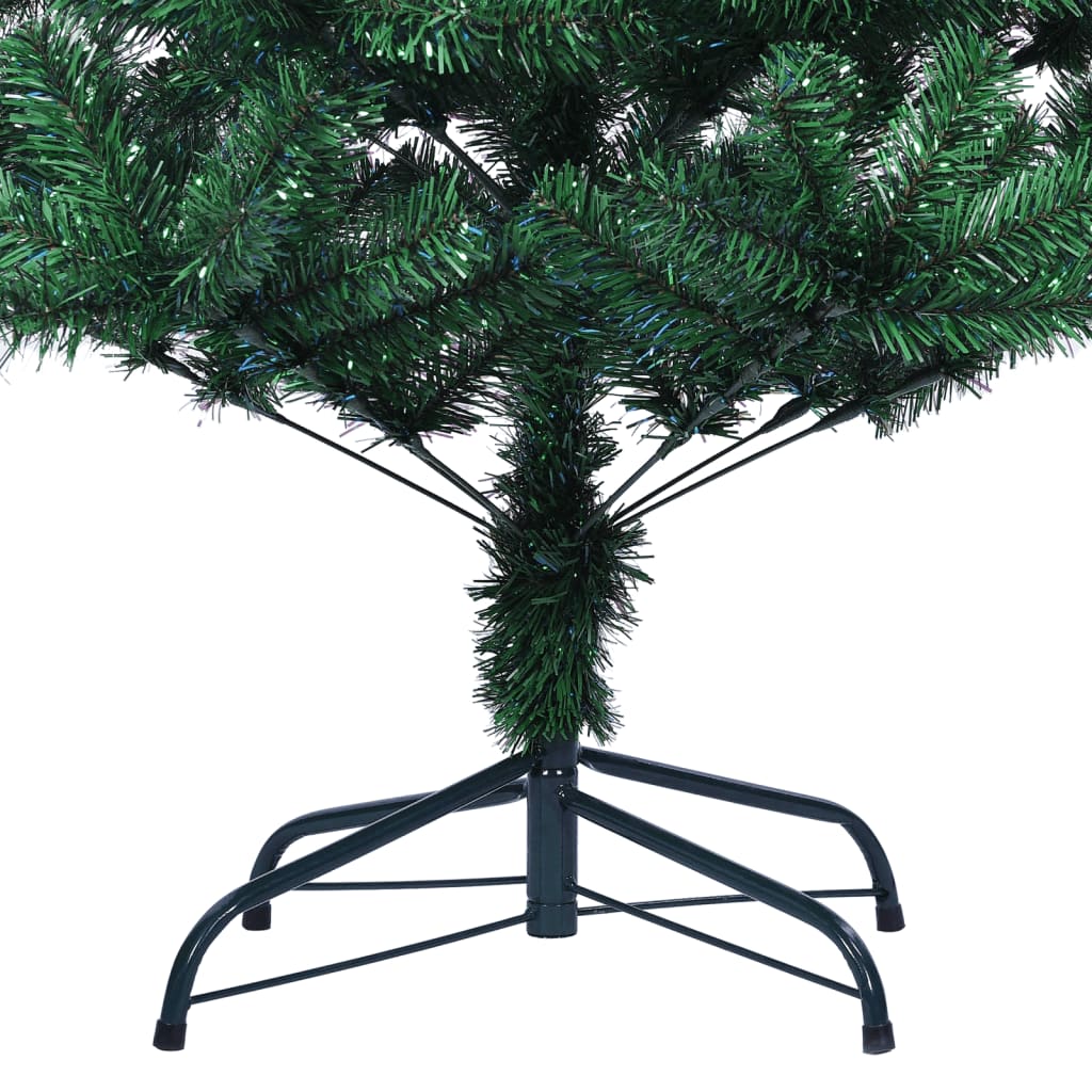 kunstigt juletræ med farverige grene 150 cm PVC grøn
