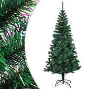 kunstigt juletræ med farverige grene 180 cm PVC grøn