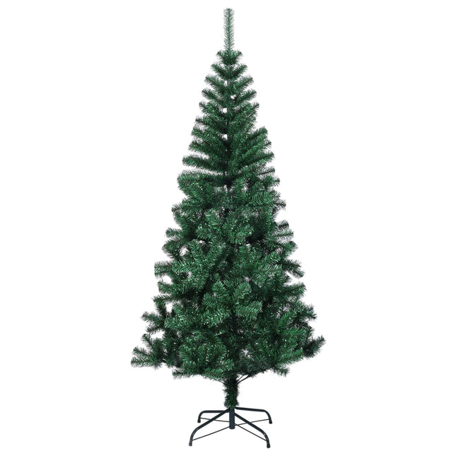 kunstigt juletræ med farverige grene 180 cm PVC grøn