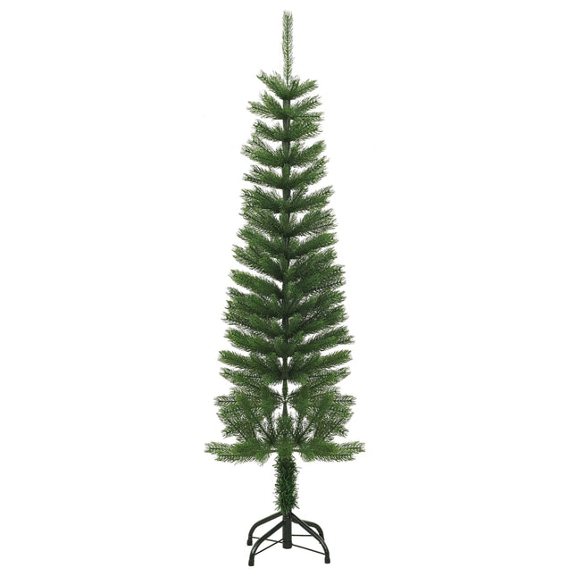 kunstigt smalt juletræ med juletræsfod 150 cm PE