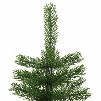 kunstigt smalt juletræ med juletræsfod 210 cm PE