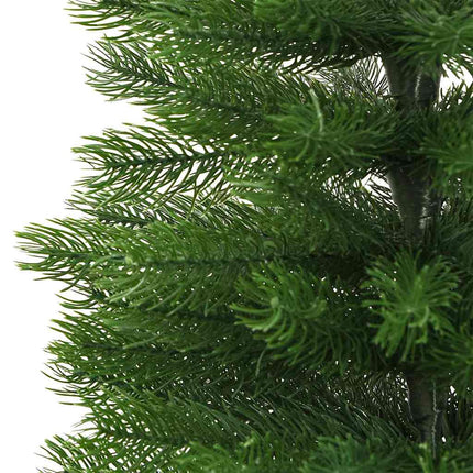 kunstigt smalt juletræ med juletræsfod 210 cm PE