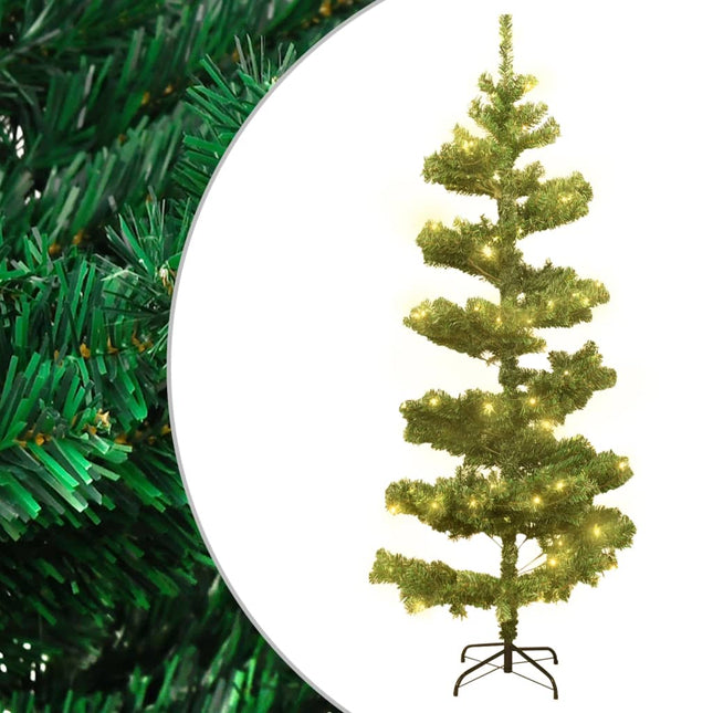 juletræ med juletræsfod 150 cm PVC grøn