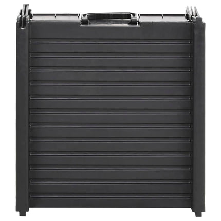 foldbar hunderampe 153x40x12,5 cm plastik sort