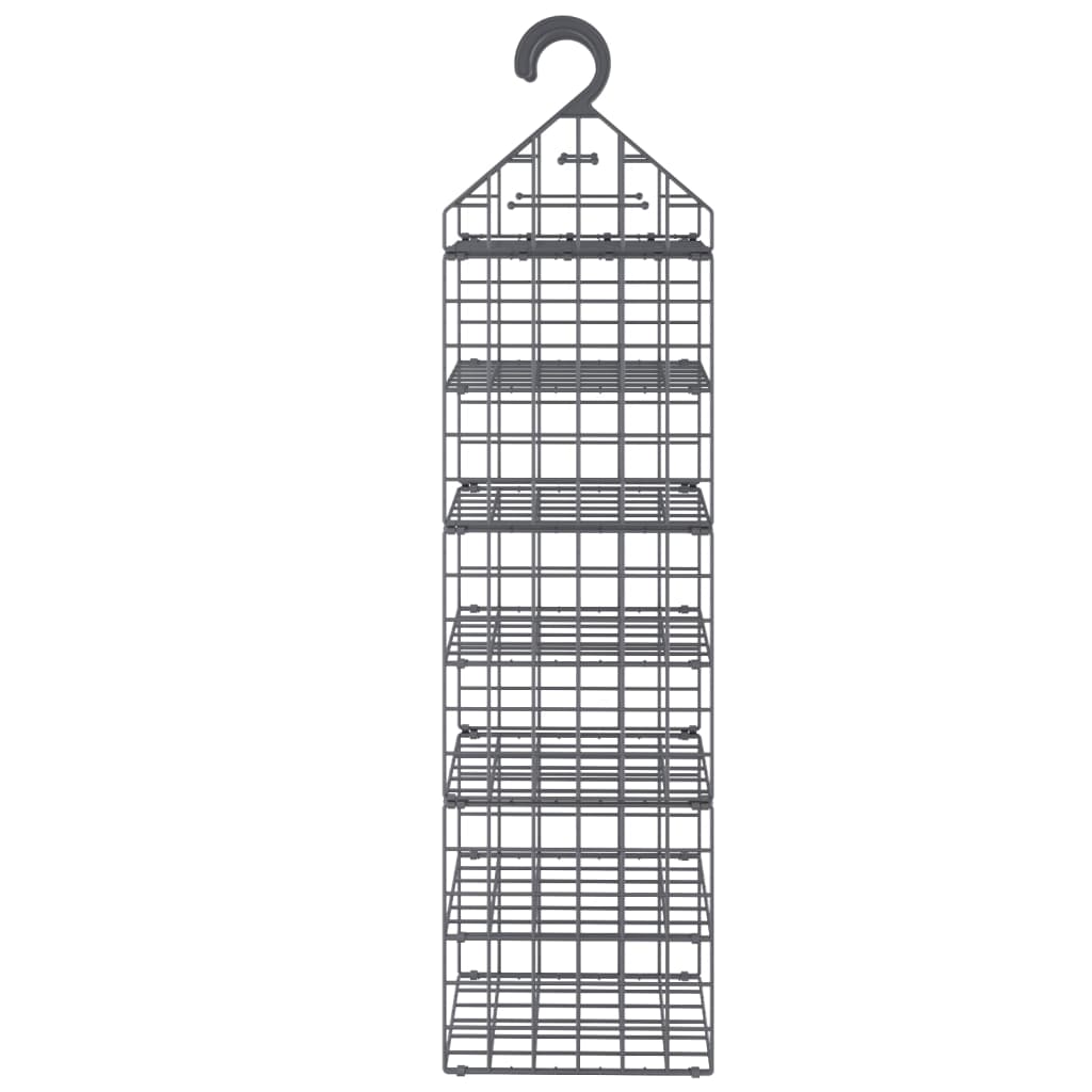hængende opbevaringshylder til tøj 2 stk. 7 hylder