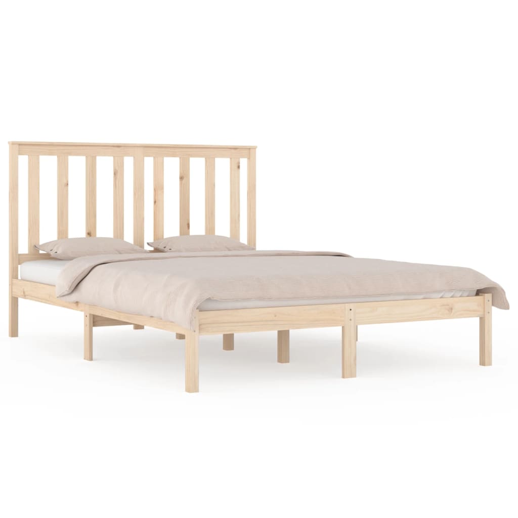 sengeramme 135x190 cm massivt fyrretræ