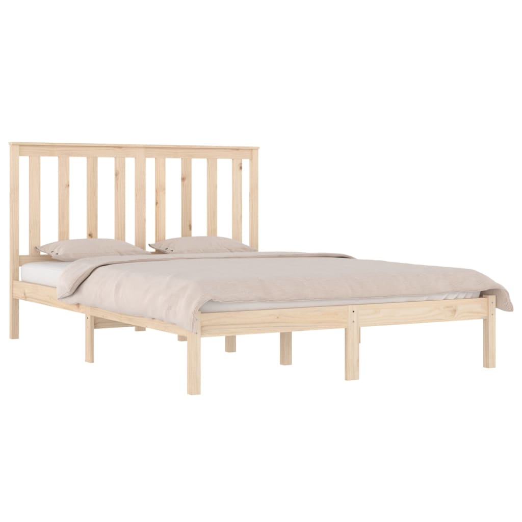 sengeramme 135x190 cm massivt fyrretræ