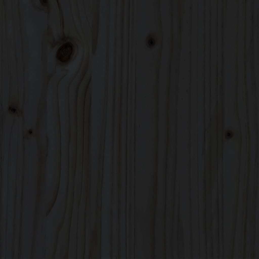 sengeramme 140x190 cm massivt fyrretræ sort