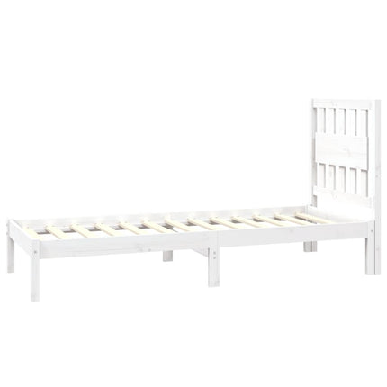sengeramme 75x190 cm Small Single massivt fyrretræ hvid