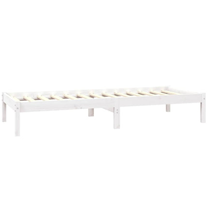 sengeramme 75x190 cm Small Single massivt fyrretræ hvid