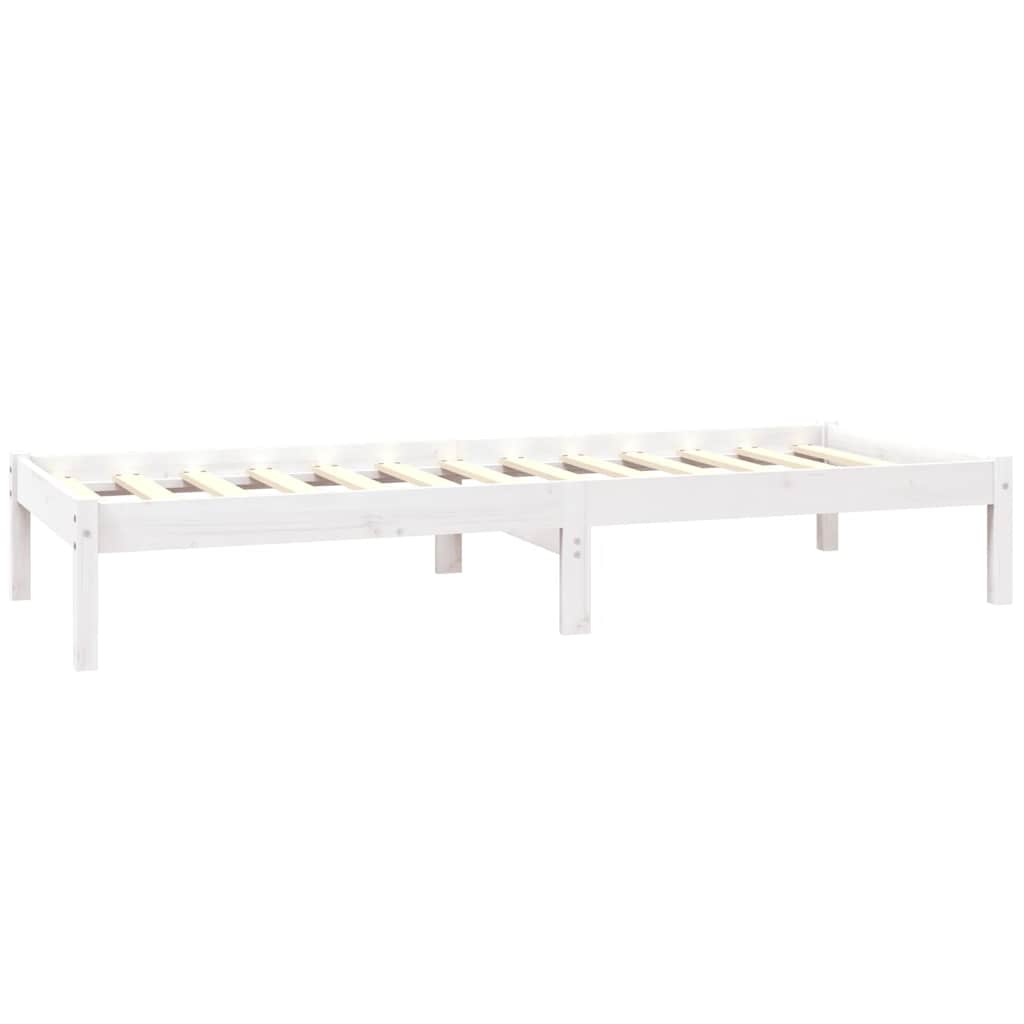 sengeramme 75x190 cm Small Single massivt fyrretræ hvid