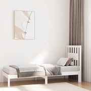 sengeramme 75x190 cm Small Single massivt fyrretræ hvid