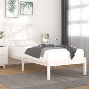 sengeramme 90x190 cm Single massivt fyrretræ hvid