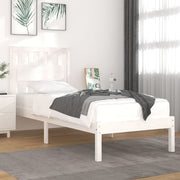 sengeramme 90x200 cm massivt fyrretræ hvid