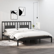 sengeramme 200x200 cm massivt fyrretræ grå