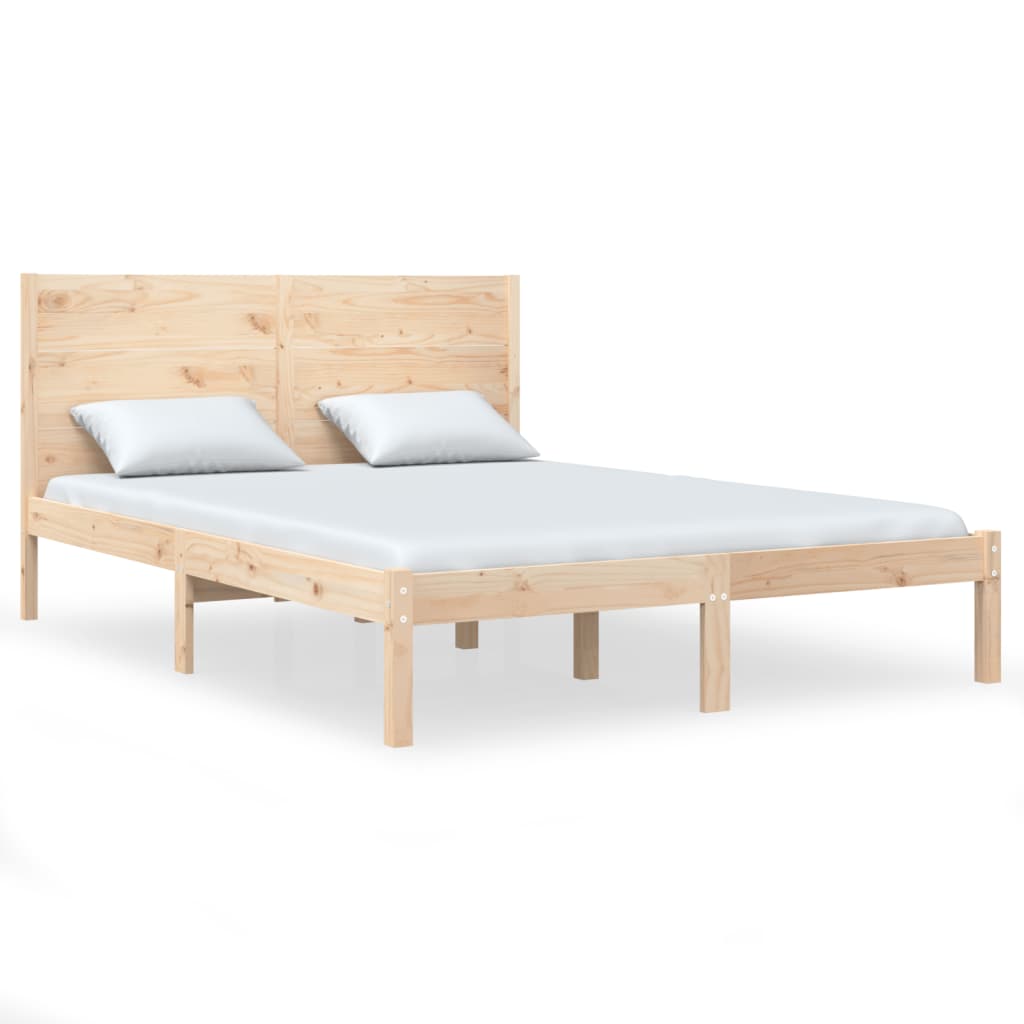 sengeramme 135x190 cm massivt træ
