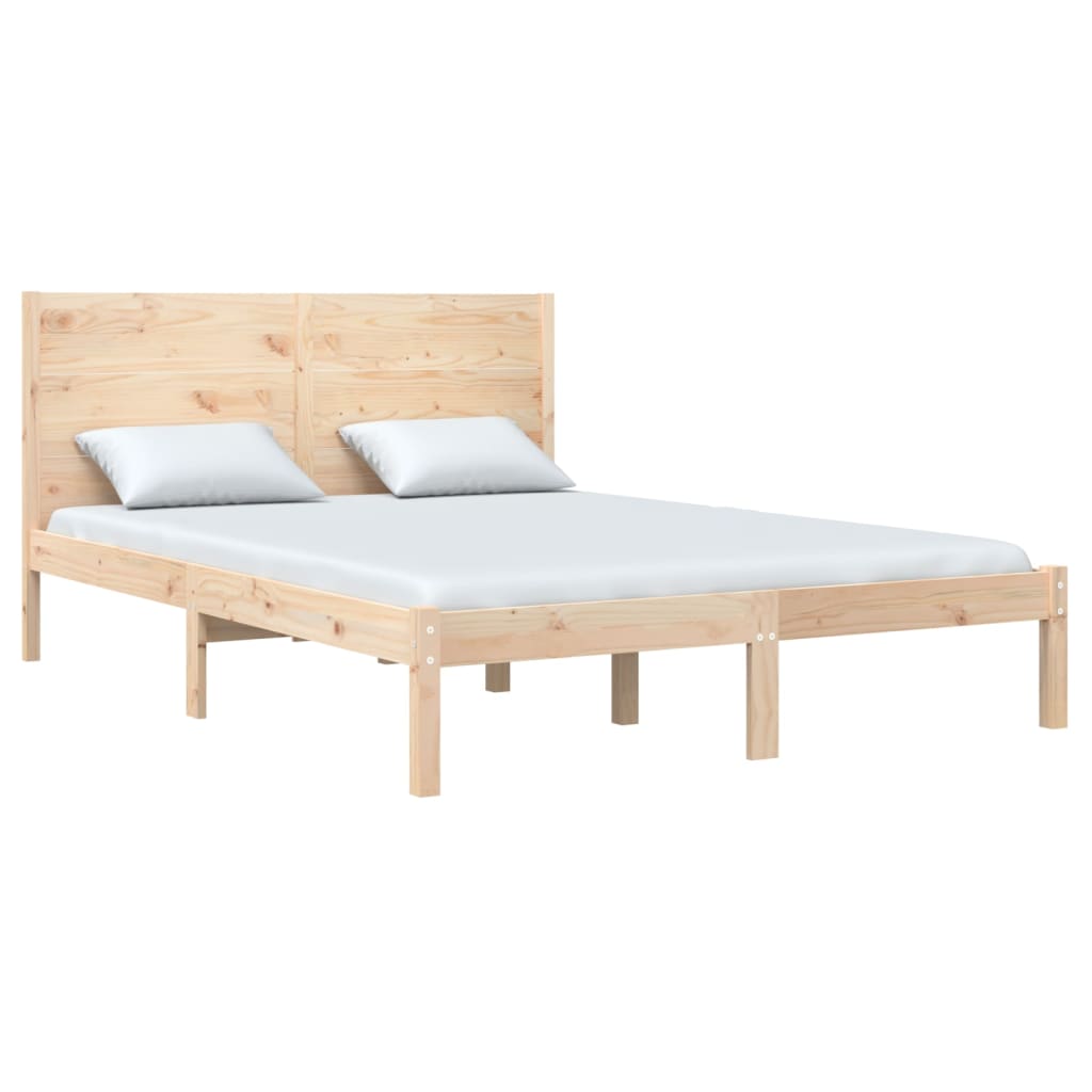sengeramme 135x190 cm massivt træ