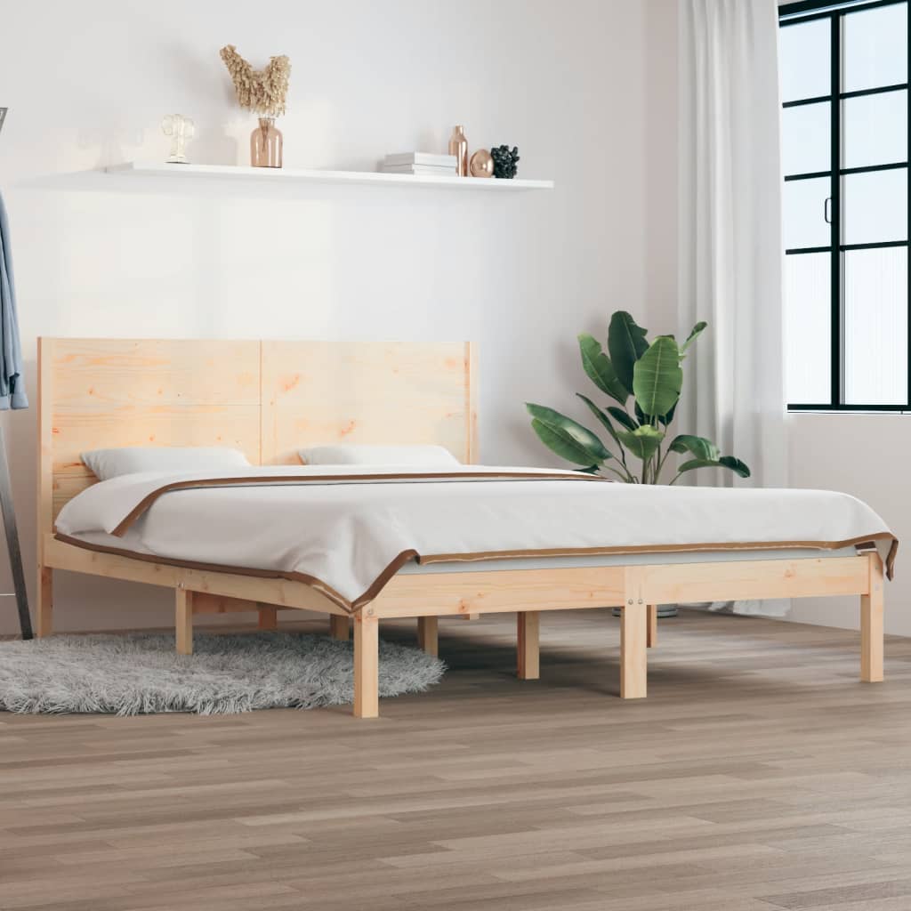 sengeramme 135x190 cm massivt træ