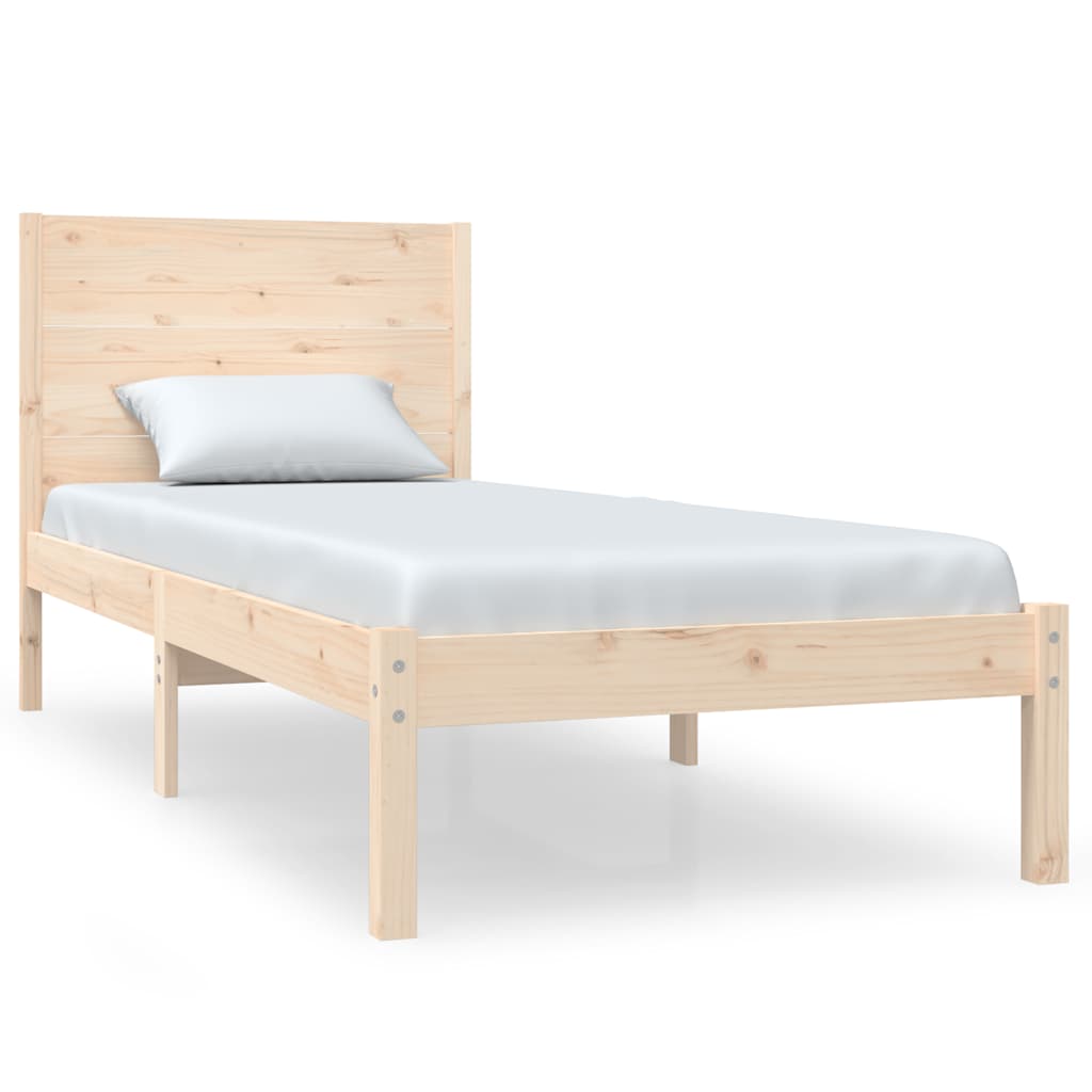 sengeramme uden madras 90x200 cm massivt fyrretræ