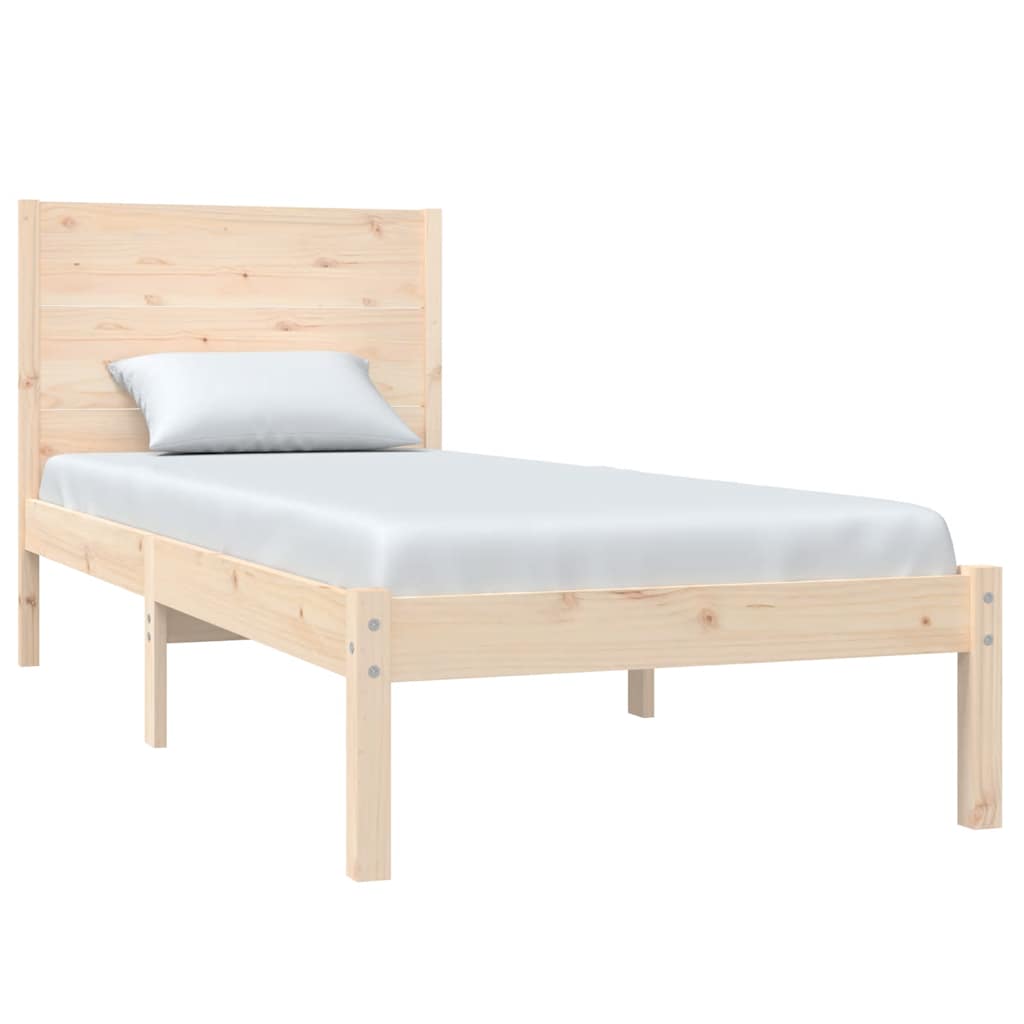 sengeramme uden madras 90x200 cm massivt fyrretræ