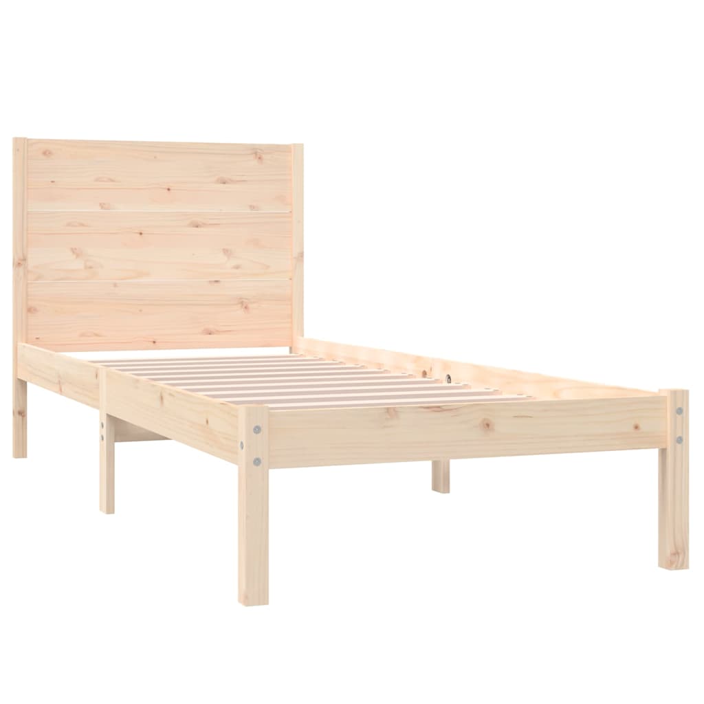 sengeramme uden madras 90x200 cm massivt fyrretræ