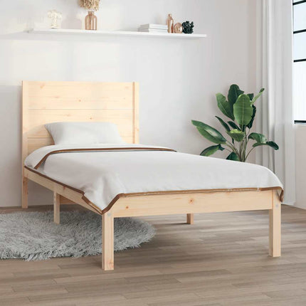 sengeramme uden madras 90x200 cm massivt fyrretræ