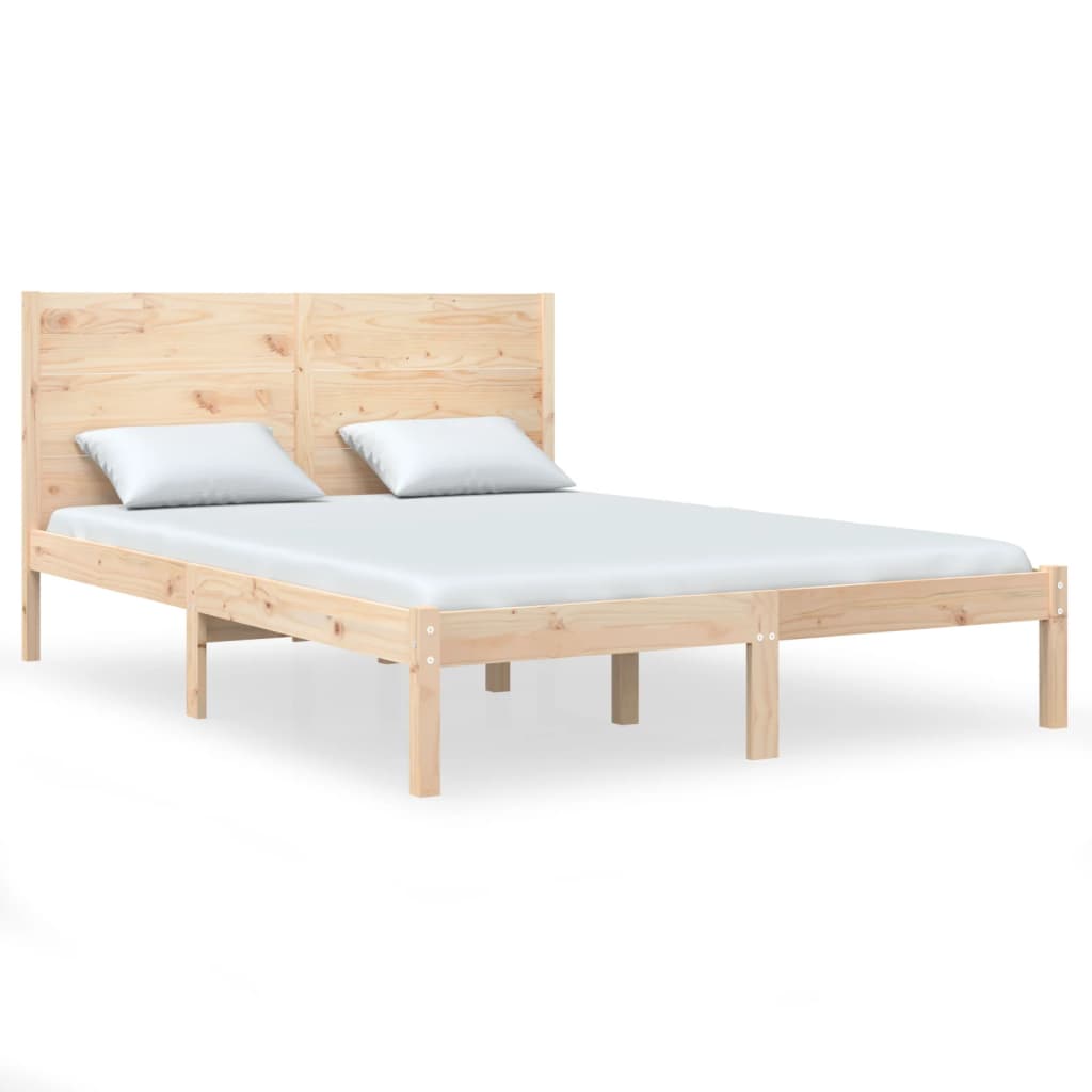 sengeramme uden madras 160x200 cm massivt fyrretræ