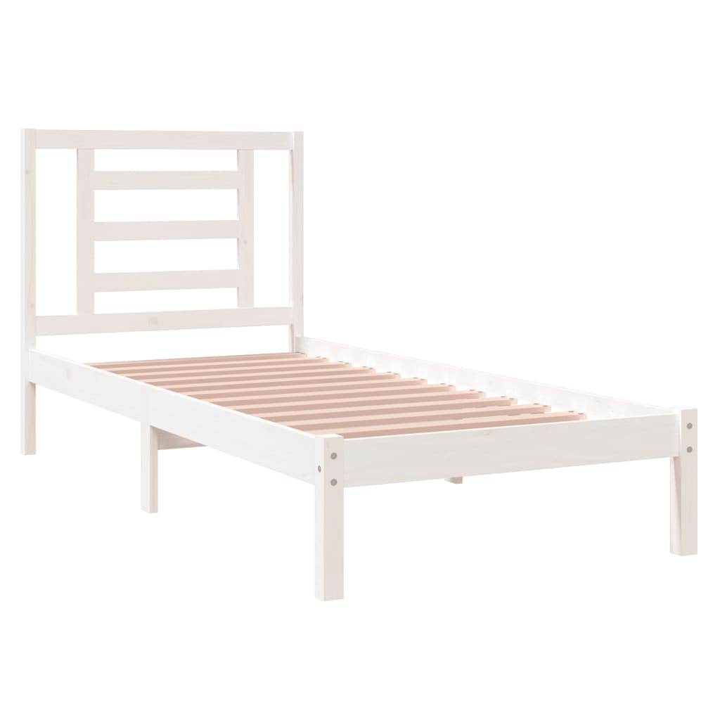 sengeramme 75x190 cm Small Single massivt træ hvid