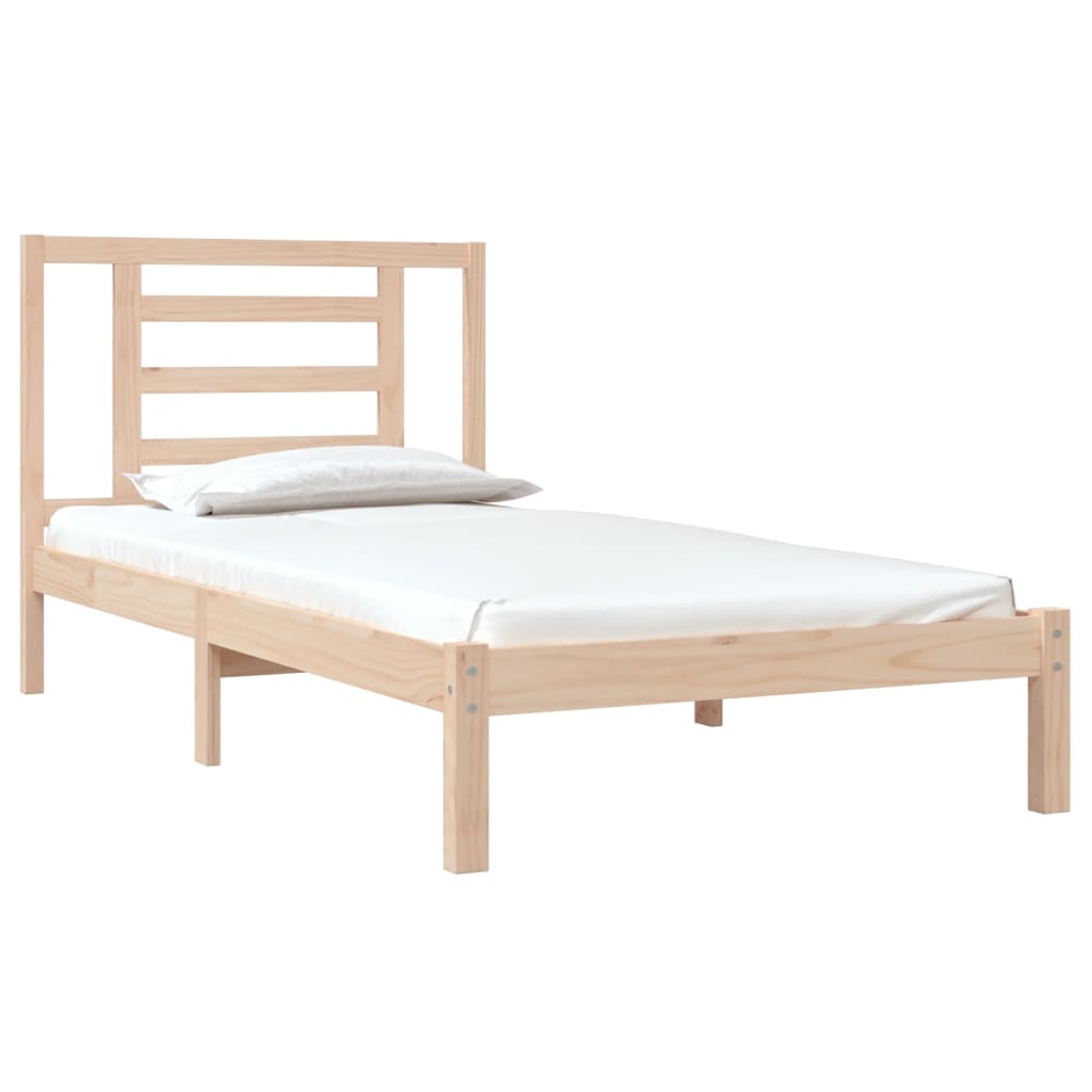 sengeramme uden madras 90x190 cm massivt fyrretræ