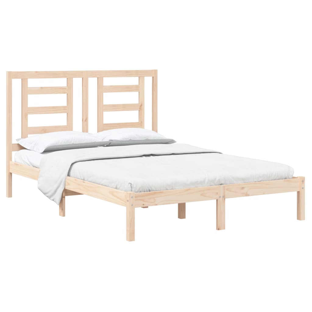 sengeramme uden madras 140x190 cm massivt fyrretræ