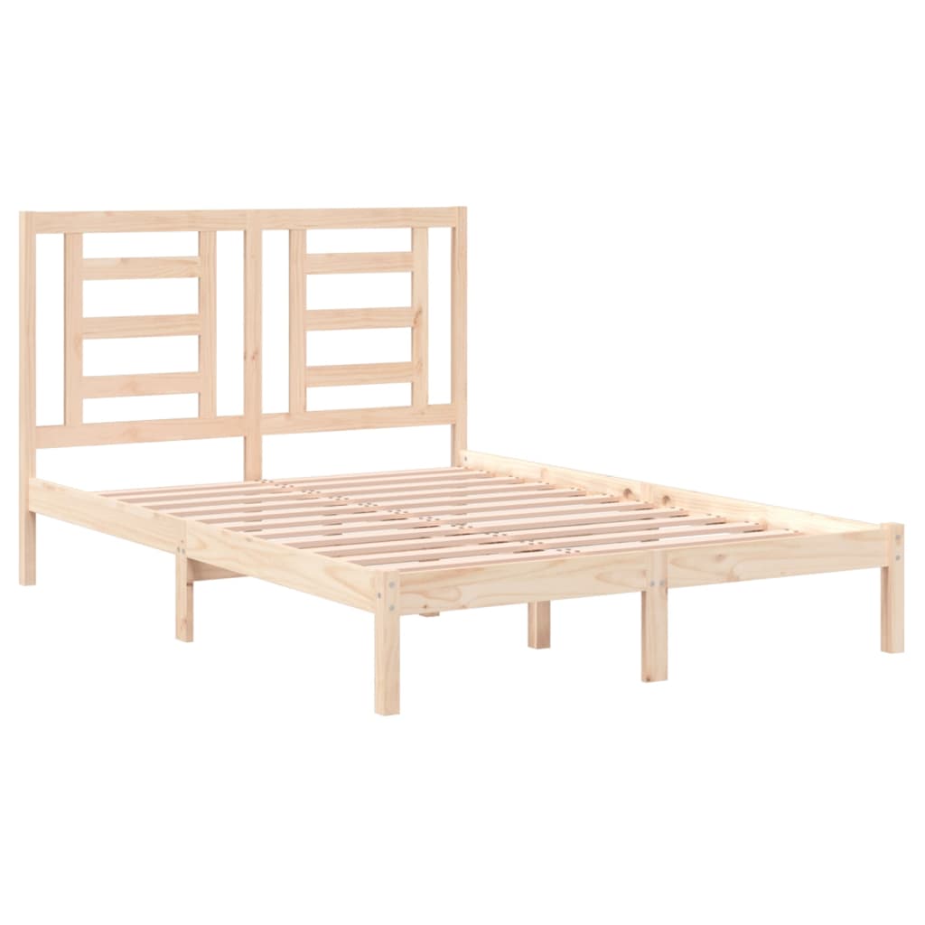 sengeramme uden madras 140x190 cm massivt fyrretræ