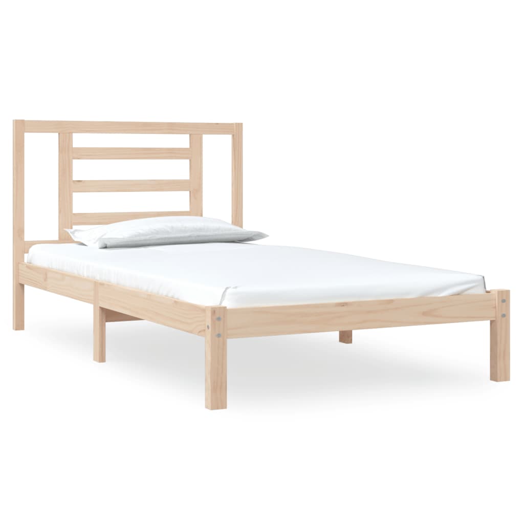 sengeramme uden madras 90x200 cm massivt fyrretræ
