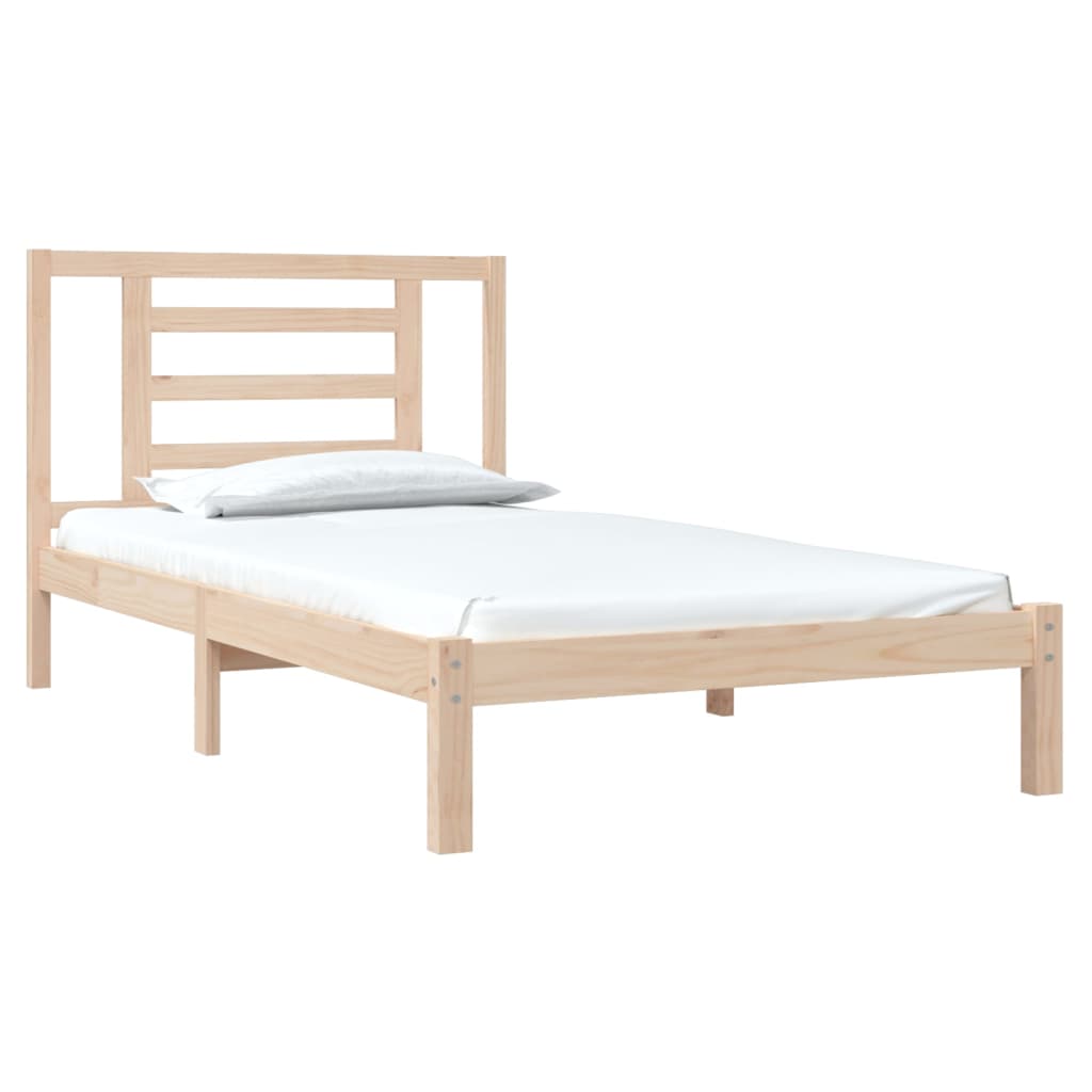 sengeramme uden madras 90x200 cm massivt fyrretræ