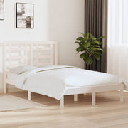 sengeramme uden madras 120x200 cm massivt fyrretræ hvid