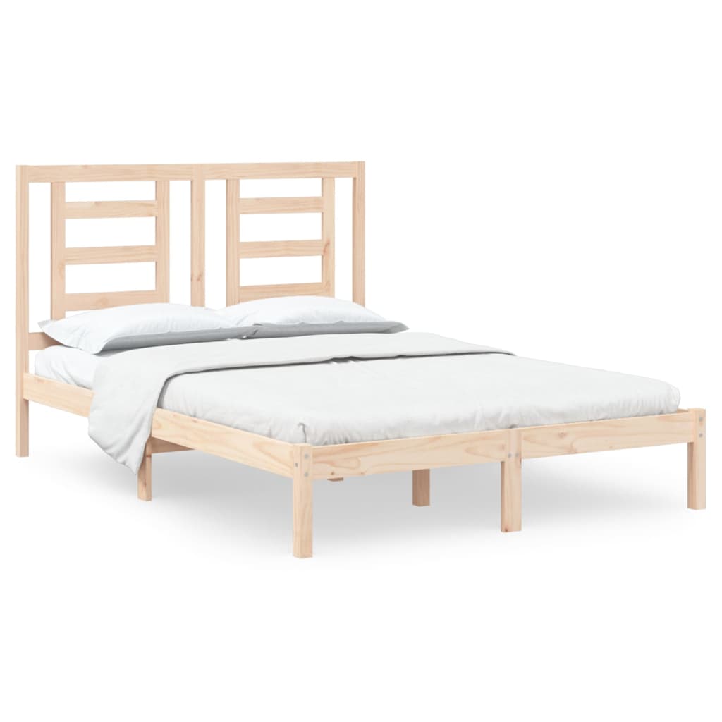 sengeramme uden madras 140x200 cm massivt fyrretræ