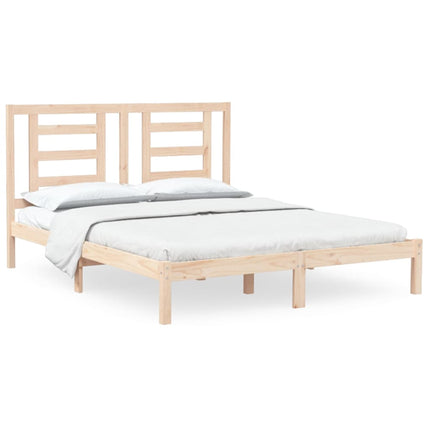 sengeramme uden madras 150x200 cm massivt fyrretræ