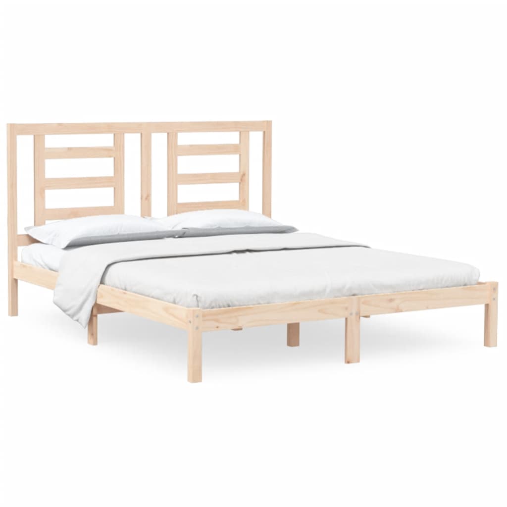 sengeramme uden madras 160x200 cm massivt fyrretræ