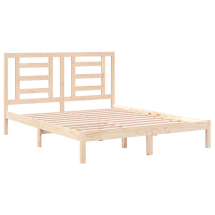 sengeramme uden madras 160x200 cm massivt fyrretræ