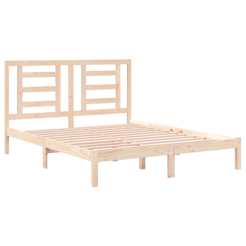 sengeramme uden madras 160x200 cm massivt fyrretræ
