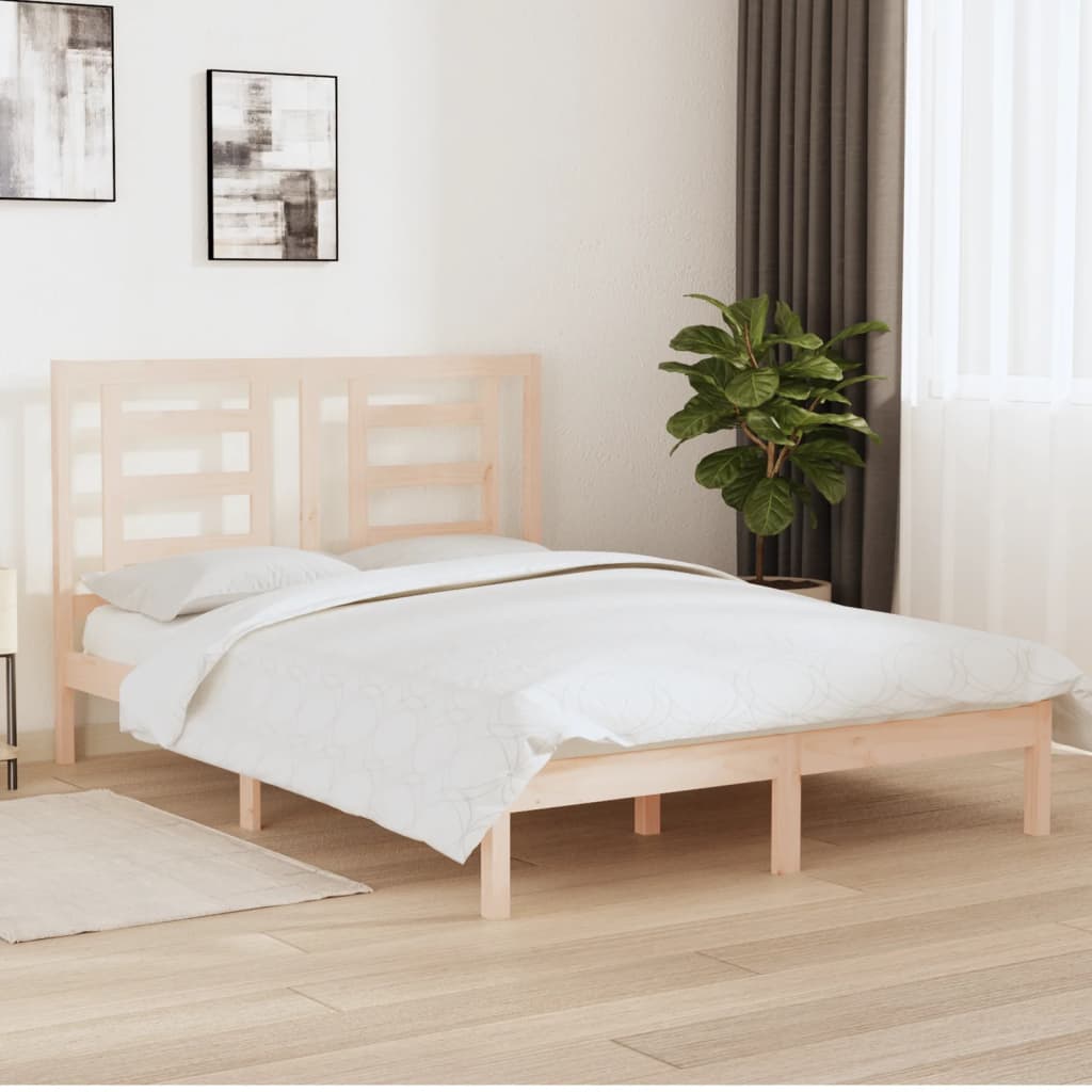 sengeramme uden madras 160x200 cm massivt fyrretræ