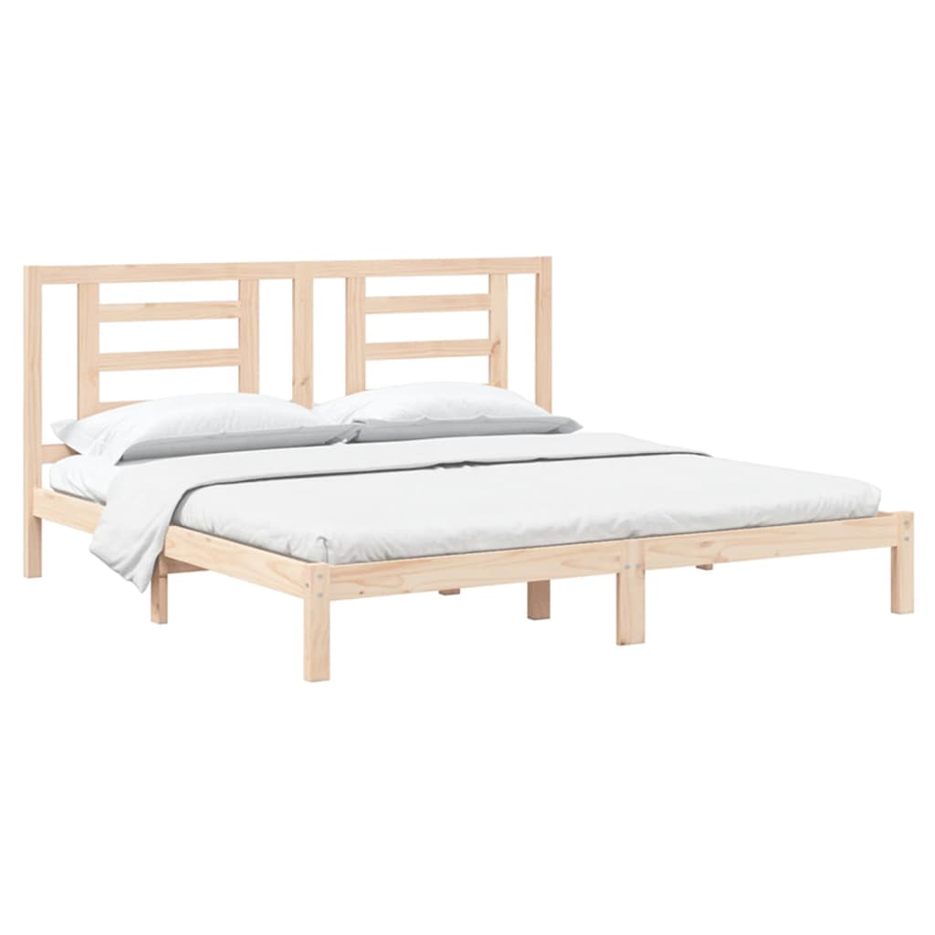 sengeramme uden madras 200x200 cm massivt fyrretræ