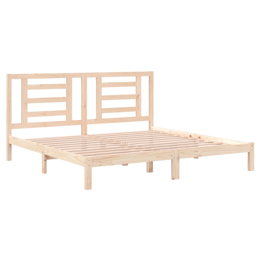 sengeramme uden madras 200x200 cm massivt fyrretræ