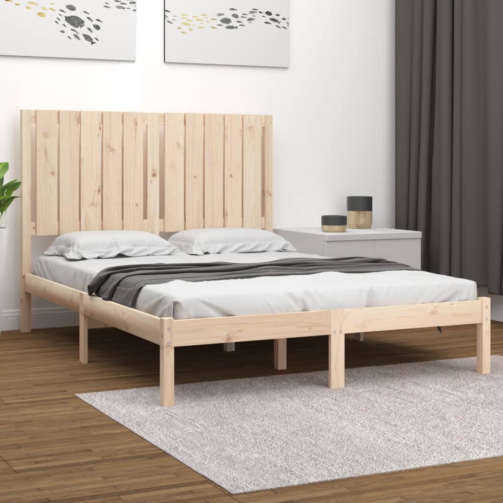 sengeramme uden madras 120x200 cm massivt fyrretræ
